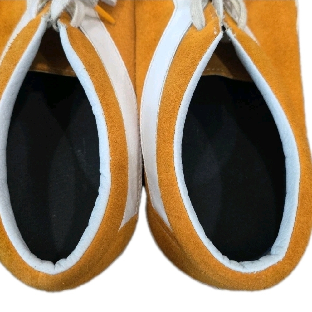 219 Vans Bold Ni Suede Low Top Sneakers Orange Zinna Men's Size 13 - Picture 8 of 14